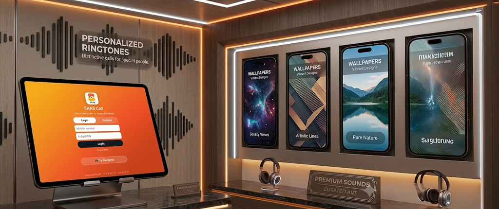 Custom ringtones and wallpapers on SAAS Call